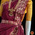 Classical Dance Jewelry DARK MAROON Pre-stitched Practice Sari YELLOW Blouse | Half Saree Kalakshethra Sari | Bharatnatyam Kuchipudi Folk | Classical Dance Jewelry