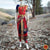 Classical Dance Jewelry DARK PEACH ORANGE 40 inchs Pant Length Kuchipudi Indian Blue Zari Dance Costume | Art silk Dharmavaram Kanchi | Classical Dance Jewelry