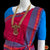 Classical Dance Jewelry DARK PINK Pre-stitched Practice Sari BLUE Blouse | Half Saree Kalakshethra Sari | Bharatnatyam Kuchipudi Folk | Classical Dance Jewelry