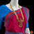 Classical Dance Jewelry DARK PINK Pre-stitched Practice Sari BLUE Blouse | Half Saree Kalakshethra Sari | Bharatnatyam Kuchipudi Folk | Classical Dance Jewelry