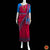 Classical Dance Jewelry DARK PINK Pre-stitched Practice Sari BLUE Blouse | Half Saree Kalakshethra Sari | Bharatnatyam Kuchipudi Folk | Classical Dance Jewelry
