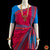 Classical Dance Jewelry DARK PINK Pre-stitched Practice Sari BLUE Blouse | Half Saree Kalakshethra Sari | Bharatnatyam Kuchipudi Folk | Classical Dance Jewelry