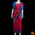 Classical Dance Jewelry DARK PINK Pre-stitched Practice Sari BLUE Blouse | Half Saree Kalakshethra Sari | Bharatnatyam Kuchipudi Folk | Classical Dance Jewelry