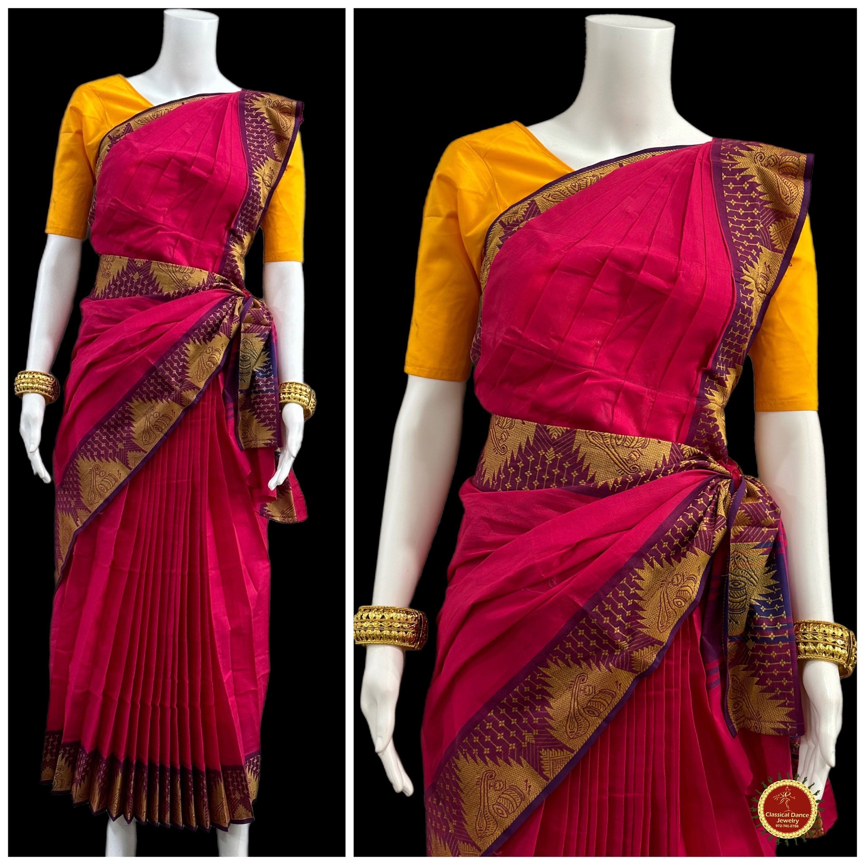 Buy Half and Half Semi Stitched Printed Plus Size Sarees Online for Women  in USA