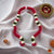 Classical Dance Jewelry DARK PINK, WHITE Andal Mala Flowers | Artificial flower garland | Bharatanatyam Kuchipudi Dance Wedding Events | Classical Dance Jewelry
