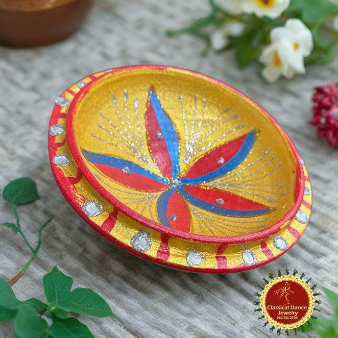Classical Dance Jewelry Designer Trendy Bridal Wedding Matti Mukudu Clay Dish for pellikuthuru pellikoduku | Classical Dance Jewelry
