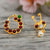 Classical Dance Jewelry EARRINGS | NOSERINGS Red Kemp Temple Indian Jewelry nose ring Nath Nathni Nathu Bullakku | Bharatnatyam, Kuchipudi, Weddings | Classical Dance Jewelry