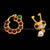 Classical Dance Jewelry EARRINGS | NOSERINGS Red Kemp Temple Indian Jewelry nose ring Nath Nathni Nathu Bullakku | Bharatnatyam, Kuchipudi, Weddings | Classical Dance Jewelry