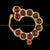 Classical Dance Jewelry EARRINGS | NOSERINGS Red Kemp Temple Indian Jewelry nose ring Nath Nathni Nathu Bullakku | Bharatnatyam, Kuchipudi, Weddings | Classical Dance Jewelry
