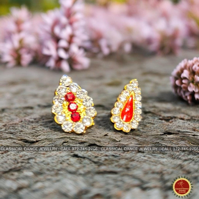 Classical Dance Jewelry Goddess Varalakshmi White Stone Tilakam Bindi Alankaram | Ammavaru Amman Deity Designer Pooja Festivals Wedding | Classical Dance Jewelry