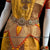 Classical Dance Jewelry GOLDEN Butter YELLOW ORANGE 40 Inch Pant Length Bharatanatyam Dance Costume Gold Zari | Artsilk Dharmavaram Kanchi | Classical Dance Jewelry