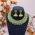 Classical Dance Jewelry GREEN CHOKER POOTHALI Kemp temple Indian jewelry | Short Necklace | Bharatnatyam Kuchipudi Engagement Weddings | Classical Dance Jewelry
