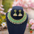 Classical Dance Jewelry GREEN CHOKER POOTHALI Kemp temple Indian jewelry | Short Necklace | Bharatnatyam Kuchipudi Engagement Weddings | Classical Dance Jewelry