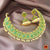 Classical Dance Jewelry GREEN CHOKER POOTHALI Kemp temple Indian jewelry | Short Necklace | Bharatnatyam Kuchipudi Engagement Weddings | Classical Dance Jewelry