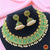 Classical Dance Jewelry GREEN CHOKER POOTHALI Kemp temple Indian jewelry | Short Necklace | Bharatnatyam Kuchipudi Engagement Weddings | Classical Dance Jewelry