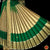 Classical Dance Jewelry GREEN Ivory GOLD 36 inches Pant Length KUCHIPUDI Gold Zari Indian Dance Costume | Art silk Dharmavaram kanchi | Classical Dance Jewelry
