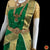 Classical Dance Jewelry GREEN Ivory GOLD 36 inches Pant Length KUCHIPUDI Gold Zari Indian Dance Costume | Art silk Dharmavaram kanchi | Classical Dance Jewelry