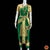 Classical Dance Jewelry GREEN IVORY GOLD 40 inchs Pant Length Kuchipudi Indian Gold Zari Dance Costume | Art silk Dharmavaram Kanchi | Classical Dance Jewelry