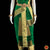 Classical Dance Jewelry GREEN IVORY GOLD 40 inchs Pant Length Kuchipudi Indian Gold Zari Dance Costume | Art silk Dharmavaram Kanchi | Classical Dance Jewelry