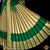 Classical Dance Jewelry GREEN IVORY GOLD 40 inchs Pant Length Kuchipudi Indian Gold Zari Dance Costume | Art silk Dharmavaram Kanchi | Classical Dance Jewelry