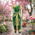 Classical Dance Jewelry GREEN IVORY GOLD 40 inchs Pant Length Kuchipudi Indian Gold Zari Dance Costume | Art silk Dharmavaram Kanchi | Classical Dance Jewelry