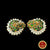 Classical Dance Jewelry GREEN Mango Design Temple Indian Jewelry | White Stone | Short Necklace | Bharatnatyam Kuchipudi Party Wedding | Classical Dance Jewelry