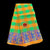 Classical Dance Jewelry GREEN ORANGE KATTAM Checks Doll Border Dance Practice Sarees | Halfsaree Kalakshethra Sari Bharatanatyam Kuchipudi | Classical Dance Jewelry