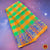 Classical Dance Jewelry GREEN ORANGE KATTAM Checks Doll Border Dance Practice Sarees | Halfsaree Kalakshethra Sari Bharatanatyam Kuchipudi | Classical Dance Jewelry