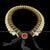 Classical Dance Jewelry Hair Ring with Golden ribbon and white pearls | Veni kondai | Bharatanatyam Kuchipudi Dance Events | Classical Dance Jewelry