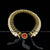 Classical Dance Jewelry Hair Ring with Golden ribbon and white pearls | Veni kondai | Bharatanatyam Kuchipudi Dance Events | Classical Dance Jewelry