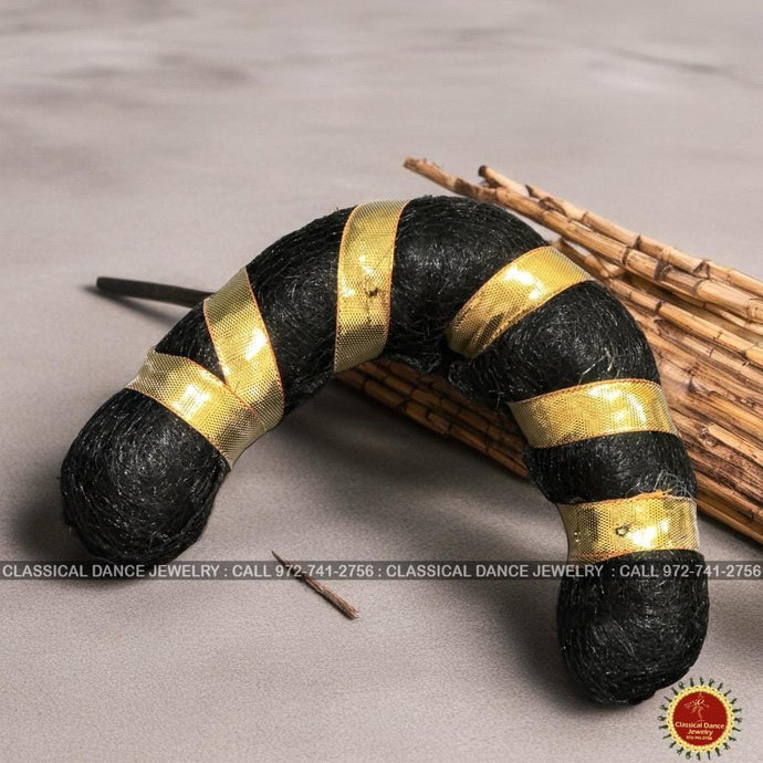 Classical Dance Jewelry HAIRFLOWERS | RINGS | JADA Hair Donut Half Ring | Rakodi Indian Jewelry | Bharatanatyam/Kuchipudi Dance/ Weddings and Events | Classical Dance Jewelry