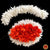Classical Dance Jewelry HAIRFLOWERS|RINGS|JADA Multiple rows white orange K-CUT flowers | veni | Bharatanatyam Kuchipudi Dance Weddings Events | Classical Dance Jewelry