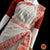 Classical Dance Jewelry IVORY HALF WHITE Pre-stitched Practice Sari Burnt Orange Blouse | Half Saree Kalakshethra Bharatnatyam Kuchipudi | Classical Dance Jewelry