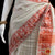 Classical Dance Jewelry IVORY HALF WHITE Pre-stitched Practice Sari Burnt Orange Blouse | Half Saree Kalakshethra Bharatnatyam Kuchipudi | Classical Dance Jewelry