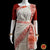 Classical Dance Jewelry IVORY HALF WHITE Pre-stitched Practice Sari Burnt Orange Blouse | Half Saree Kalakshethra Bharatnatyam Kuchipudi | Classical Dance Jewelry