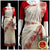 Classical Dance Jewelry IVORY HALF WHITE Pre-stitched Practice Sari RED Blouse | Half Saree Kalakshethra Bharatnatyam Kuchipudi | Classical Dance Jewelry
