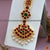 Classical Dance Jewelry Jhumar Tikka Kemp temple Indian jewelry | Kempu Pearls | Bharatnatyam, Kuchipudi, Engagement, Weddings | Classical Dance Jewelry
