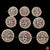 Classical Dance Jewelry Kempu ROUND Pearl Design Bridal Jada Billalu | Half Saree Indian Jewelry kondai | 9 pieces | Dance Weddings | Classical Dance Jewelry