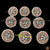 Classical Dance Jewelry Kempu ROUND Pearl Design Bridal Jada Billalu | Half Saree Indian Jewelry kondai | 9 pieces | Dance Weddings | Classical Dance Jewelry