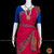 Classical Dance Jewelry MANGENTA PINK Pre-stitched Practice Sari BLUE Blouse | Half Saree Kalakshethra Bharatnatyam Kuchipudi | Classical Dance Jewelry