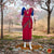 Classical Dance Jewelry MANGENTA PINK Pre-stitched Practice Sari BLUE Blouse | Half Saree Kalakshethra Bharatnatyam Kuchipudi | Classical Dance Jewelry