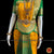 Classical Dance Jewelry MANGO YELLOW GREEN 40 Inch Pant Length Bharatanatyam Dance Costume | Gold Zari | Art silk Dharmavaram Kanchi | Classical Dance Jewelry