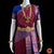 Classical Dance Jewelry MAROON BLUE 40 inchs Pant Length Kuchipudi Indian Copper Zari Dance Costume | Art silk Dharmavaram Kanchi | Classical Dance Jewelry