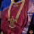 Classical Dance Jewelry MAROON BLUE 40 inchs Pant Length Kuchipudi Indian Copper Zari Dance Costume | Art silk Dharmavaram Kanchi | Classical Dance Jewelry