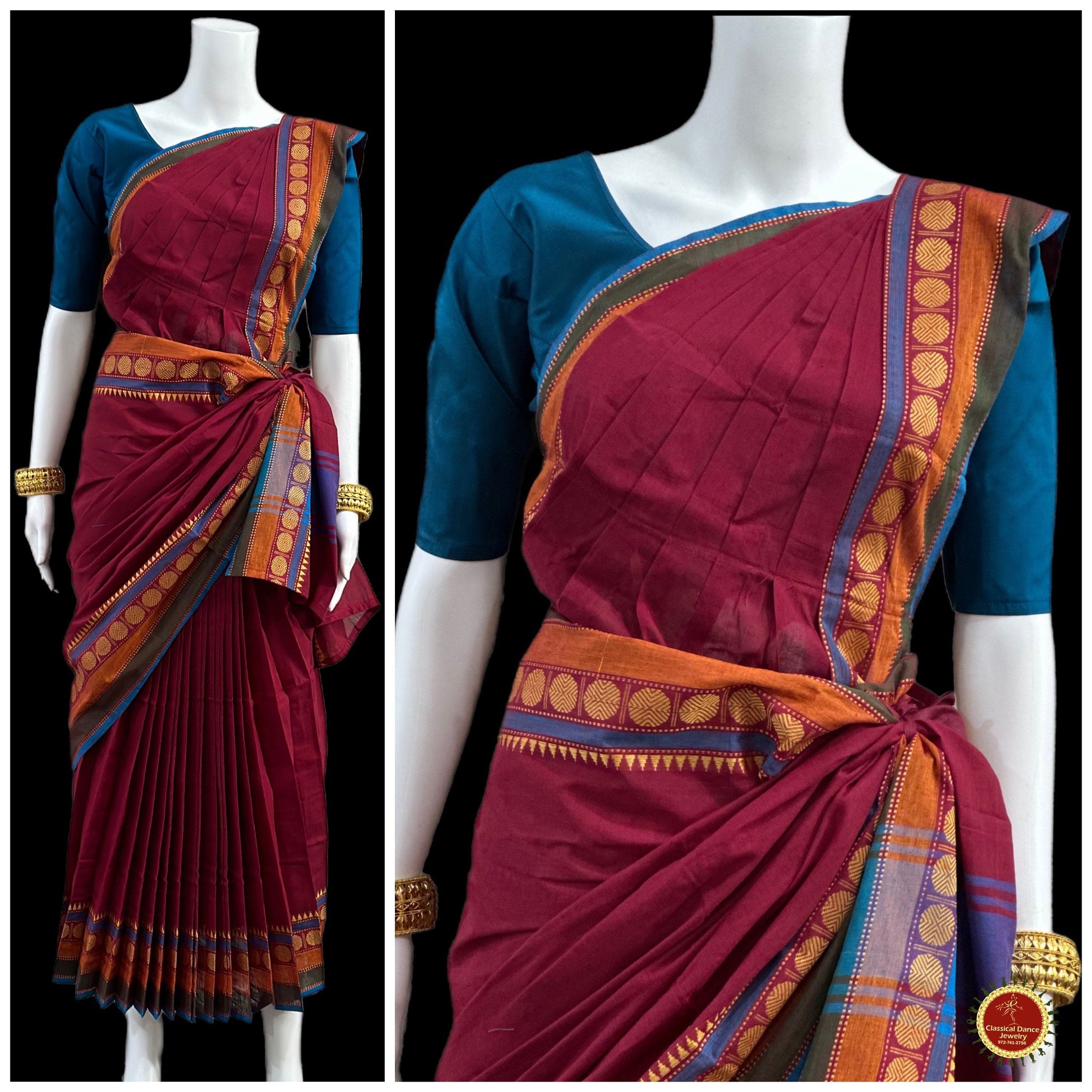 Silk Kalamkari Work Half Sarees - Saree Blouse Patterns
