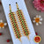 Classical Dance Jewelry Middle Green Kemp Temple Indian Jewelry Mattilu | Ear Chains | Bharatnatyam Kuchipudi Engagement Weddings | Classical Dance Jewelry