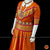 Classical Dance Jewelry MUSTARD ORANGE PINK Kid 10-11 yr Dance Pavadai Blouse | Kuchipudi Bharatanatyam | Art Silk Dharmavaram Kanchi | Classical Dance Jewelry