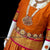 Classical Dance Jewelry MUSTARD ORANGE PINK Kid 10-11 yr Dance Pavadai Blouse | Kuchipudi Bharatanatyam | Art Silk Dharmavaram Kanchi | Classical Dance Jewelry
