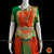 Classical Dance Jewelry ORANGE GREEN Magenta 34 inch Pant Length Bharatanatyam Gold Zari Dance Costume | Art silk Dharmavaram kanchi | Classical Dance Jewelry