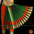 Classical Dance Jewelry ORANGE GREEN Magenta 34 inch Pant Length Bharatanatyam Gold Zari Dance Costume | Art silk Dharmavaram kanchi | Classical Dance Jewelry